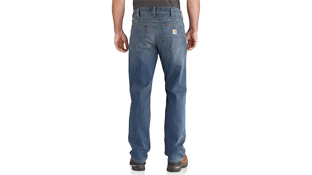 Carhartt Herren-Jeans mit entspannter Passform und geradem Bein und Flanellfutter