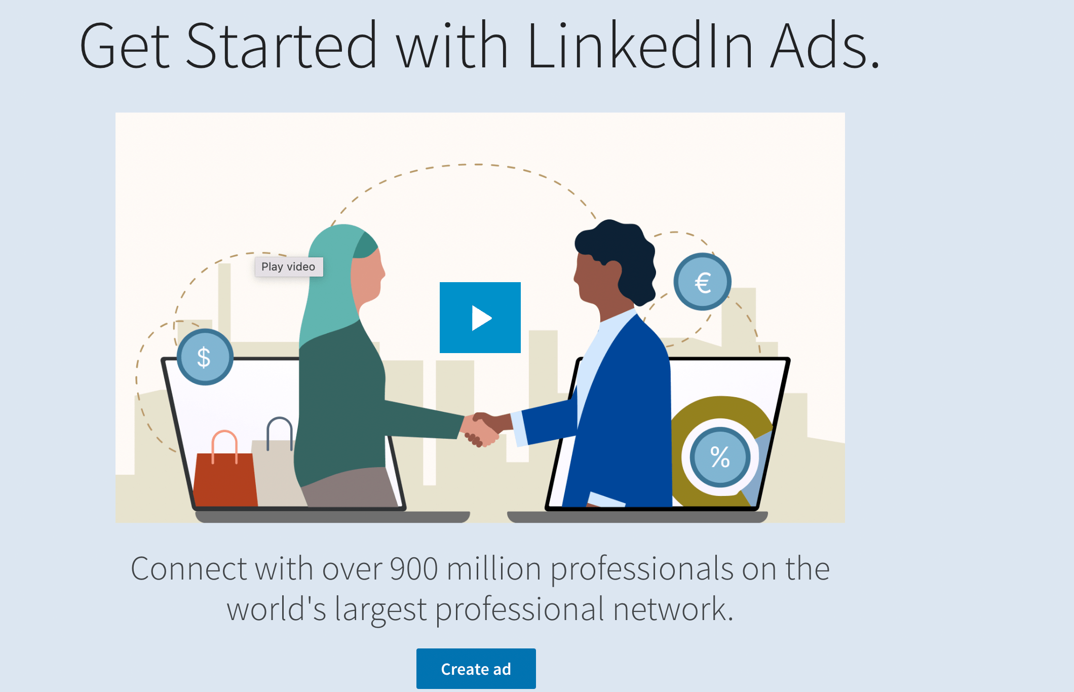 Linkedin 광고 홈페이지