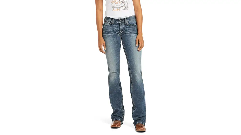 ARIAT Damen R.e.a.l Mid Rise Boot Cut Jeans