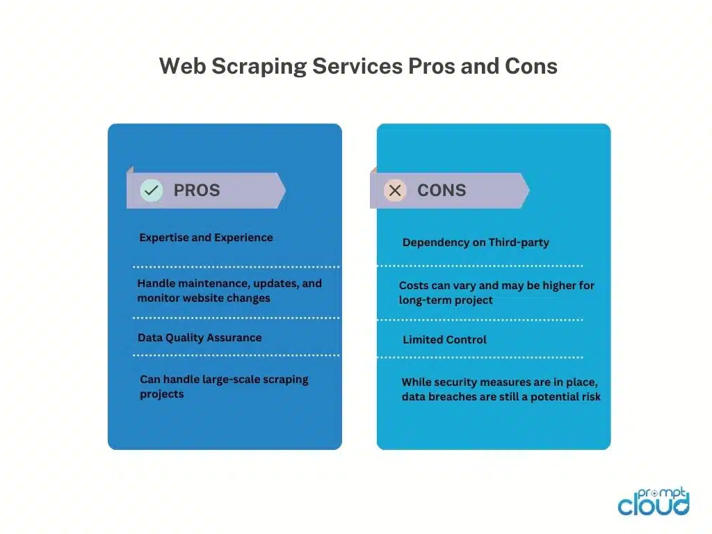 웹 스크래핑 서비스 장단점