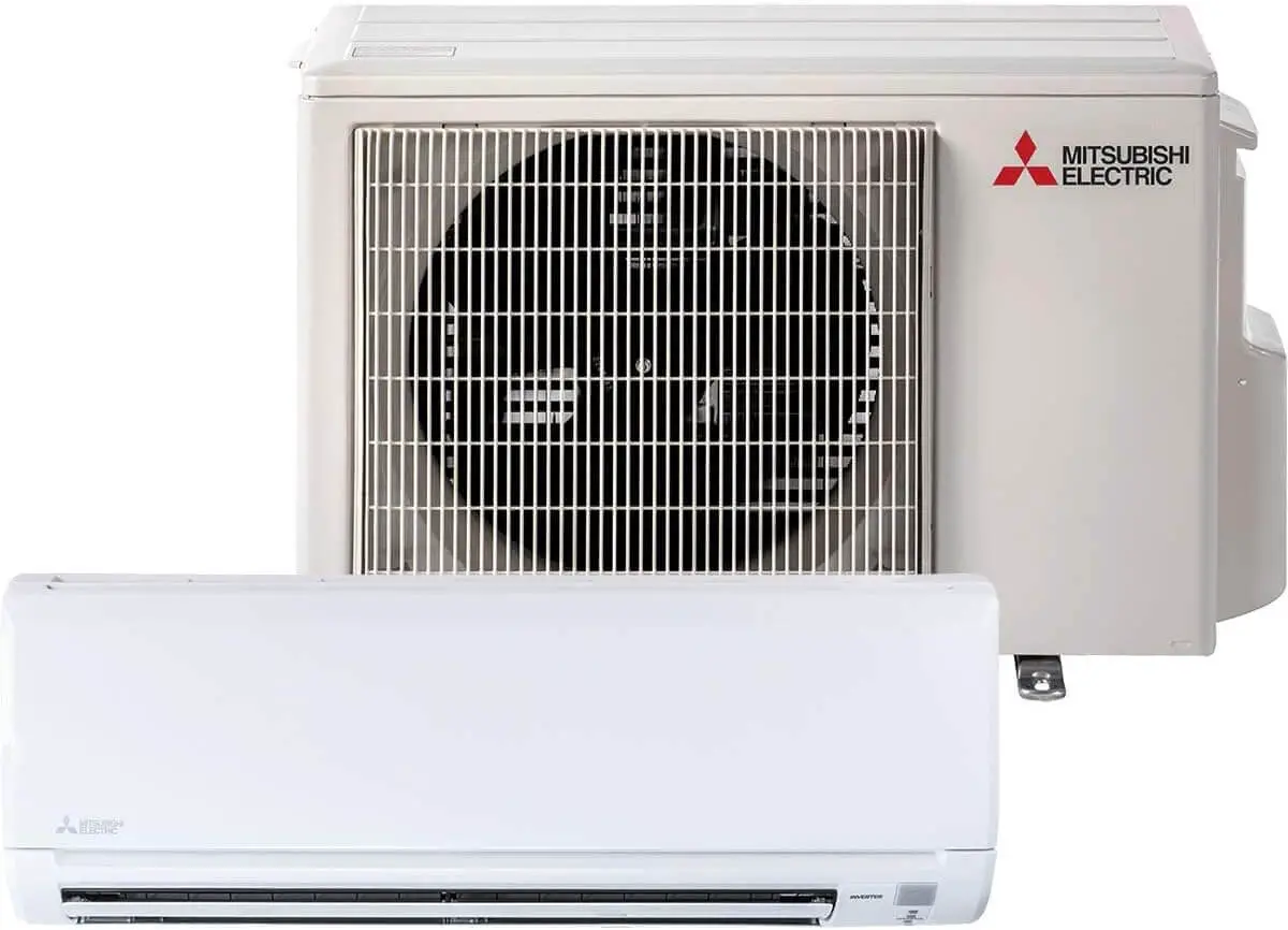 Mitsubishi 9.000 BTU SEER 18 Wall Mount Ductless Mini-Split Inverter Cool & Heat Pump System