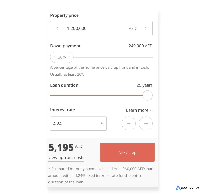 Property finder mortgage calculator