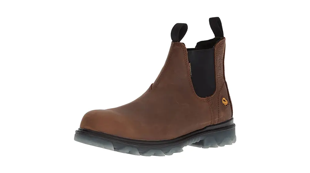 WOLVERINE I-90 Botas de construcción sin cordones Romeo impermeables con punta de material compuesto para hombre