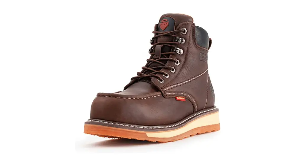 SUREWAY Botas de trabajo con punta blanda de acero para trabajo pesado para hombre de 6 pulgadas