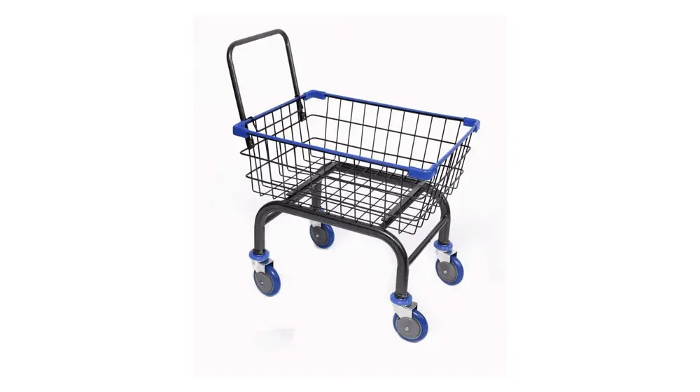 Cart&Supply 高耐久家庭用および商業用チャコールグレーカート U ハンドル付き