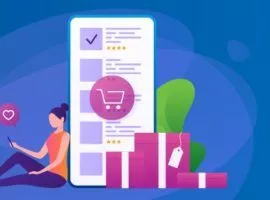 Apakah itu E-Commerce? Wanita terlihat berbelanja melalui perangkat selulernya, menunjukkan penggunaan e-commerce modern, yaitu E-commerce adalah pembelian dan penjualan barang atau jasa secara online. Pelajari strategi dan contoh situs e-niaga terbaik di luar sana.