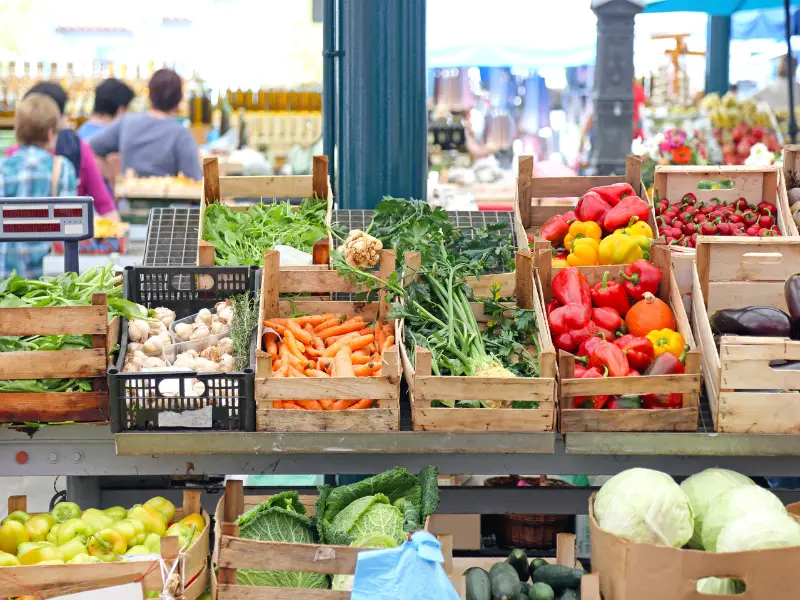 idee di affari di famiglia, affari di venditori di mercato degli agricoltori