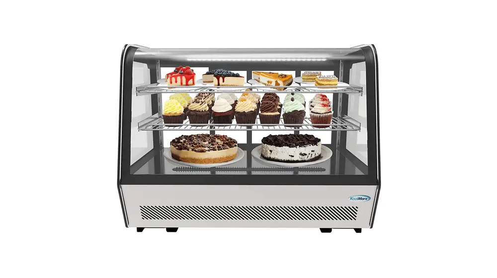 KoolMore - CDC-5C-BK Vitrine de geladeira de bancada comercial NSF de 35 polegadas