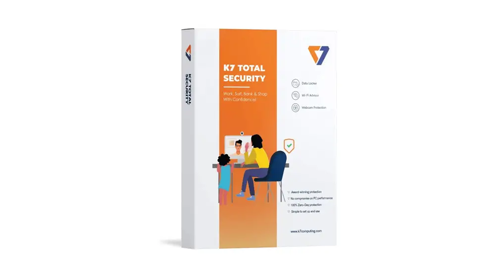 K7 Total Security Antivirus 2023 (Windows ラップトップ、PC 用)