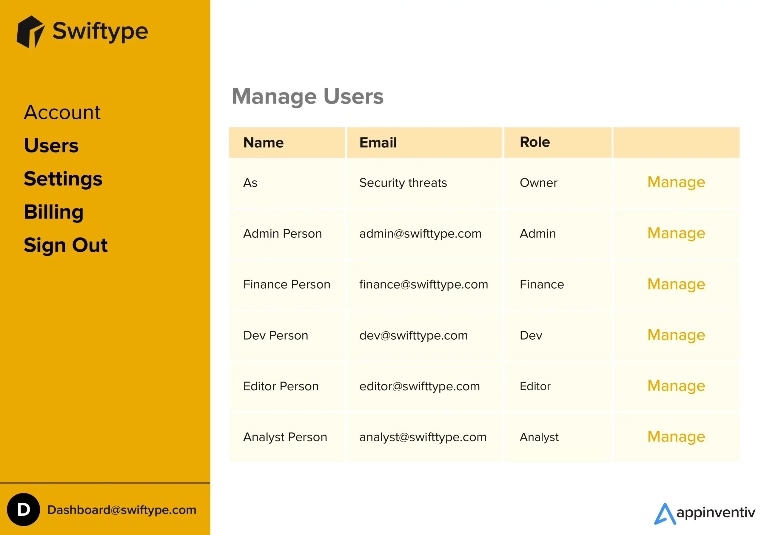 Manage users