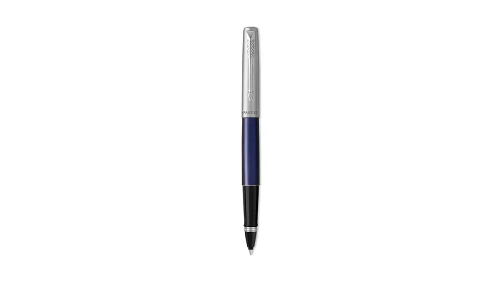 Parker 롤러볼펜, Jotter Royal Blue 롤러볼펜, 크롬 트림, 파인 팁, 블랙