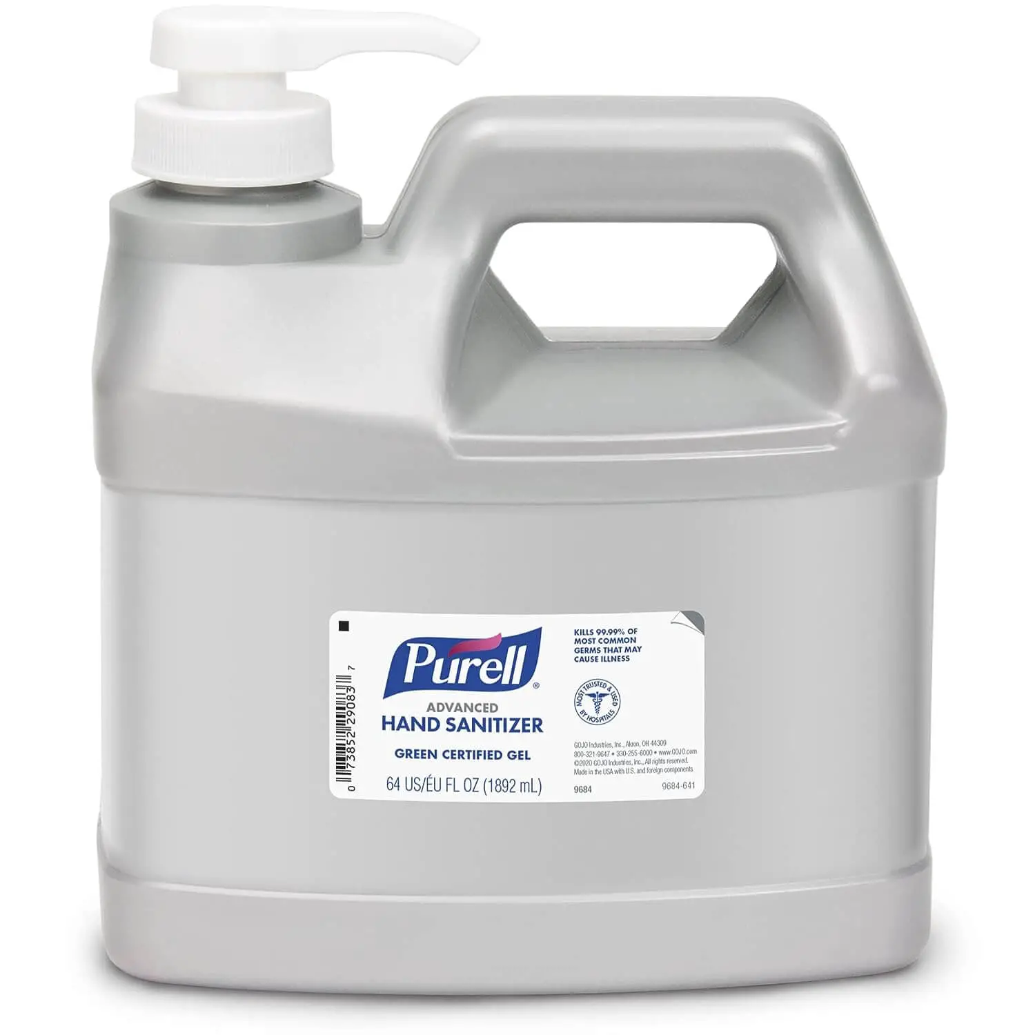 Purell 64 盎司。高級即時洗手液凝膠補充裝