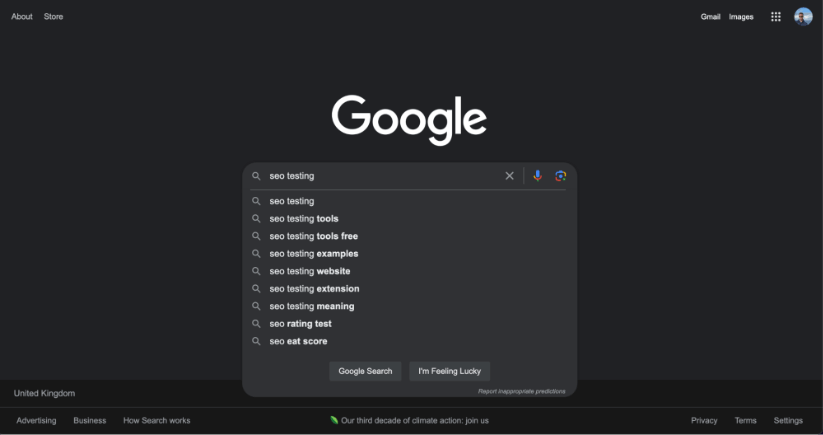 คำแนะนำการเติมข้อความอัตโนมัติของ Google