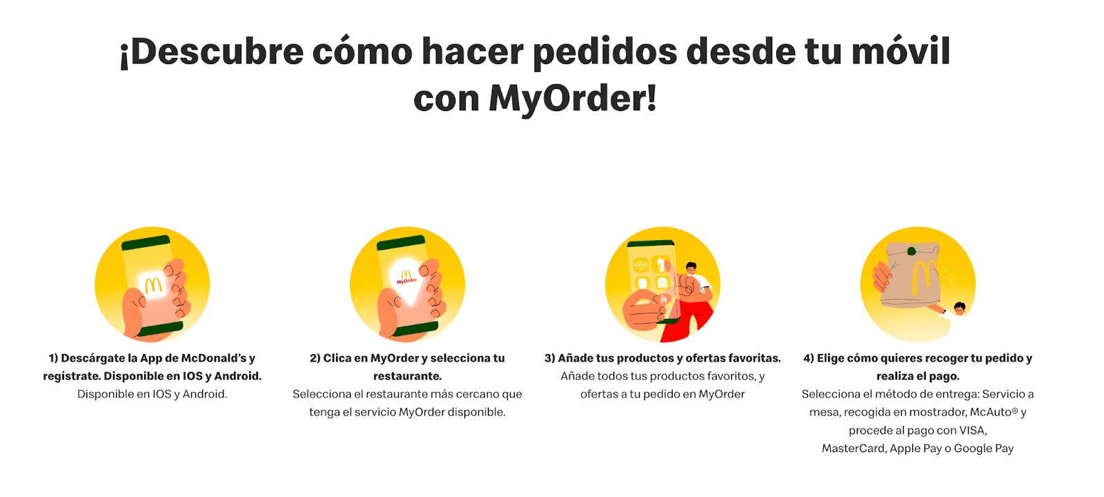 McDonald's Espanha: oferece instrução em idiomas específicos