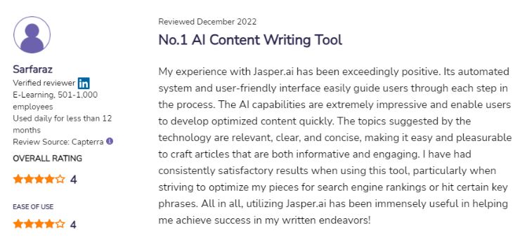 Strumento di scrittura di contenuti AI