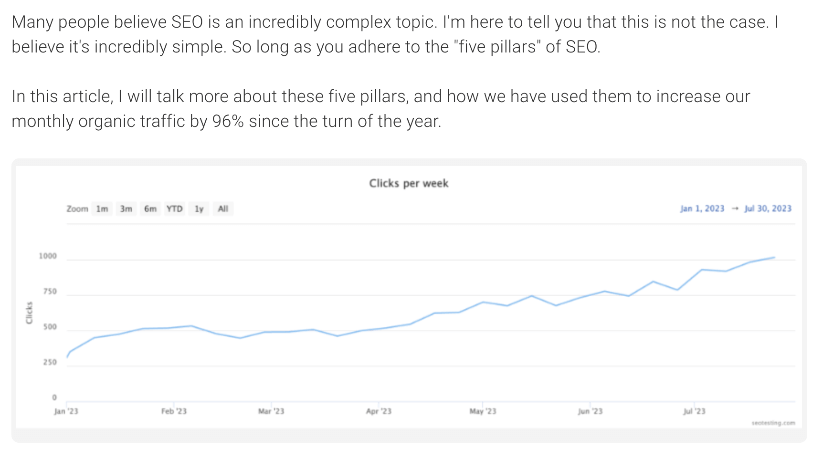 Exemplo de imagem usada no SEOTesting para ajudar a mostrar nosso EEAT.