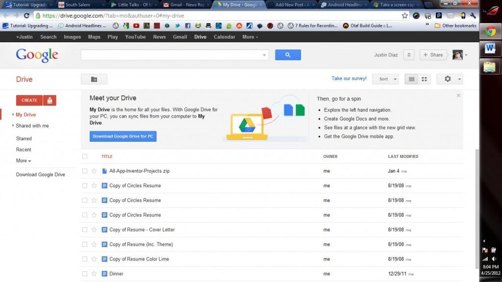 software de trabalho remoto - google drive