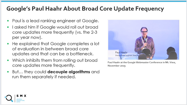 Google の Paul Haahr が、広範なコア アップデートからアルゴリズムを切り離すことについて語ります。