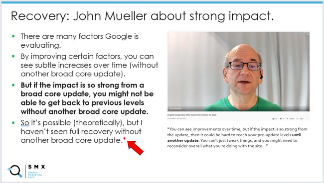 Google の John Mueller 氏が広範なコア アップデートによる大きな影響について語ります。