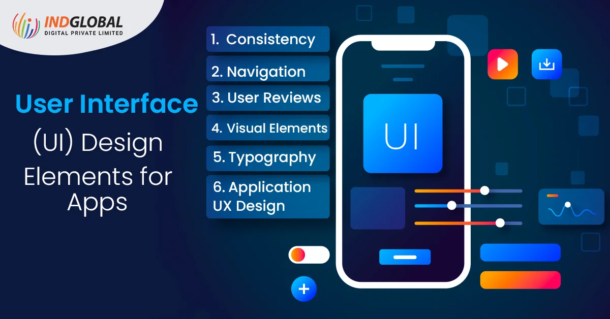 عناصر تصميم واجهة المستخدم (UI) للتطبيقات