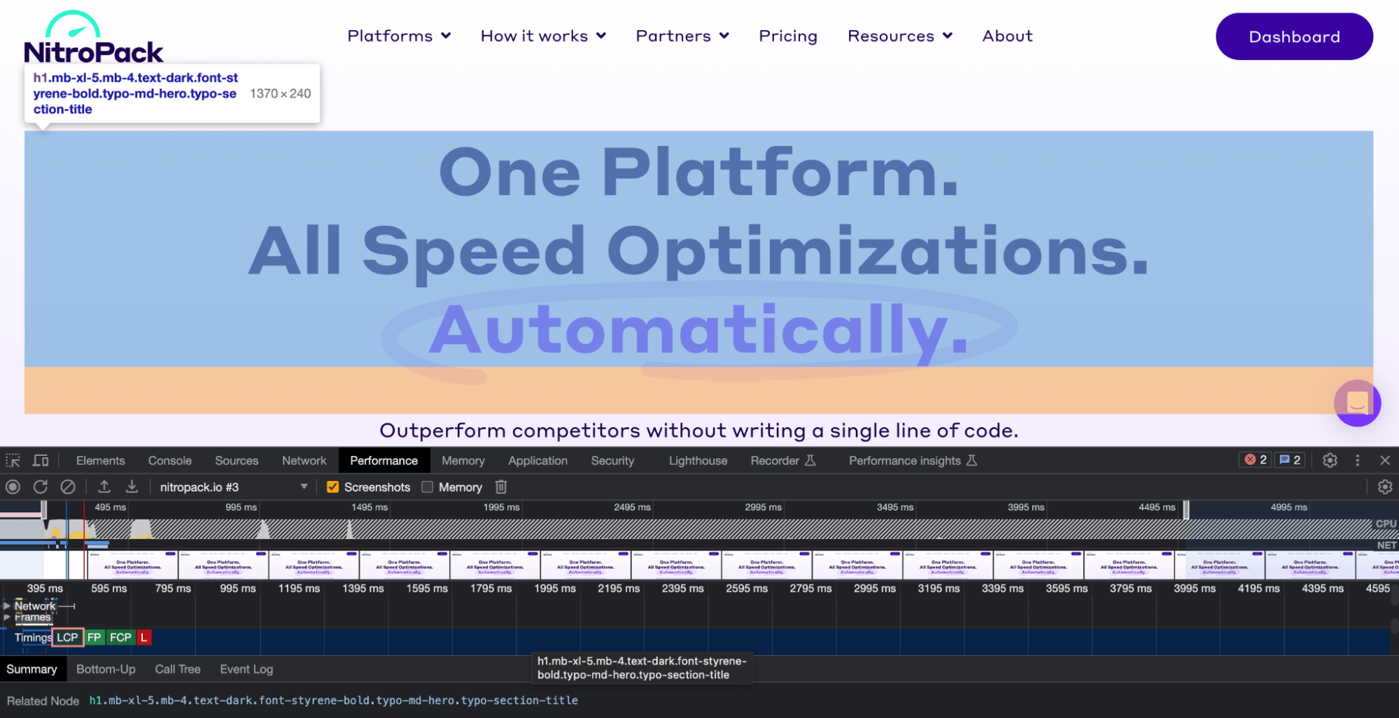 DevTools를 사용하여 웹페이지에서 콘텐츠가 포함된 가장 큰 페인트 요소를 찾는 방법