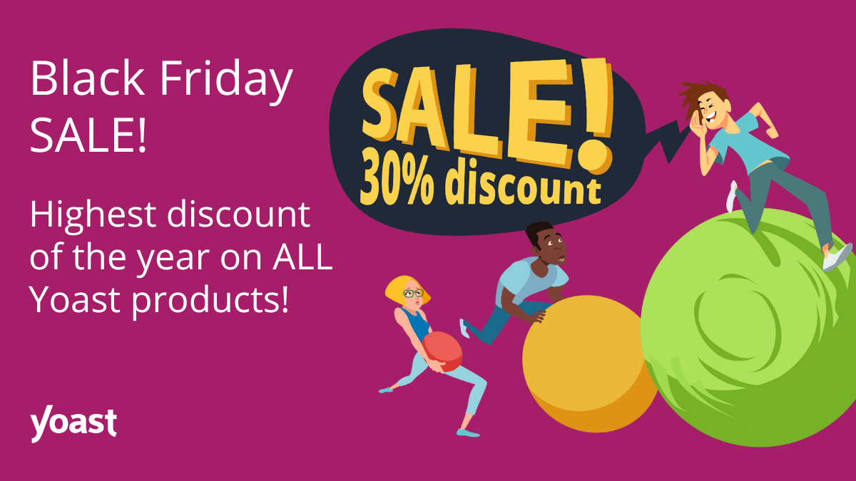 Oferta del Black Friday de Yoast SEO 2023