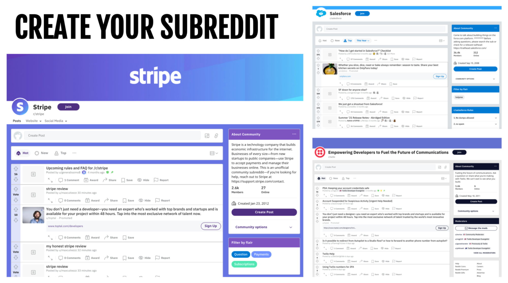 Creare un subreddit