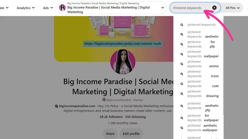 Cara Menemukan Kata Kunci Pinterest