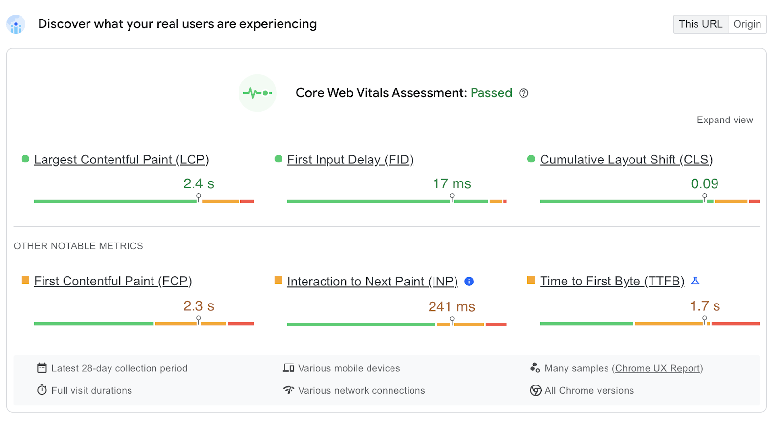 Evaluación de elementos vitales web básicos de PageSpeed ​​Insights de Google