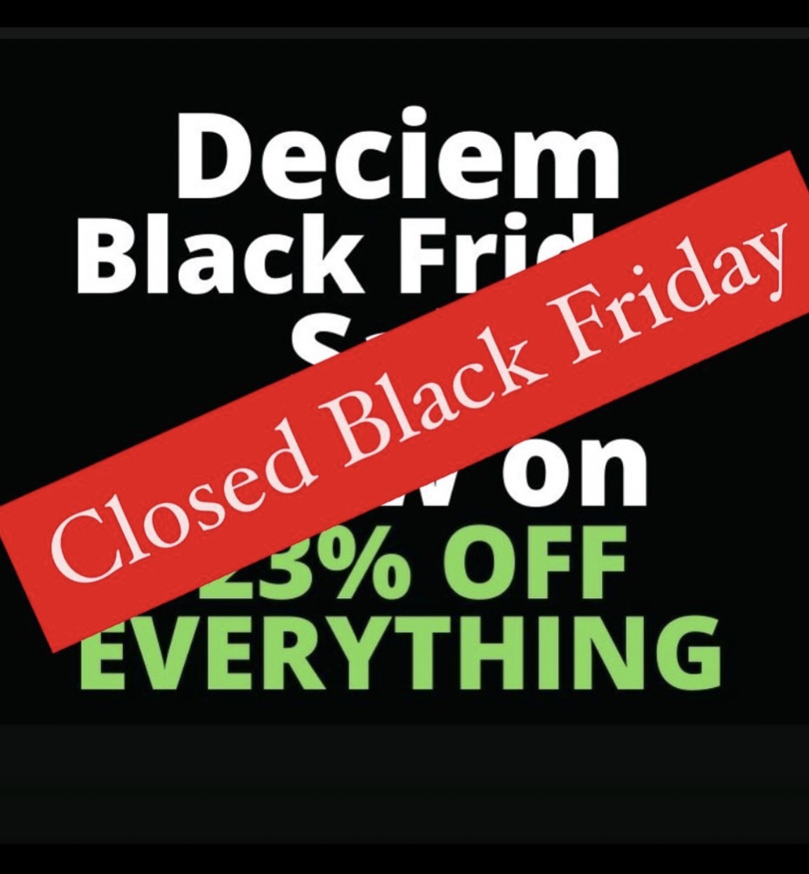 แคมเปญ Deciem Black Friday ตั้งแต่ปี 2021