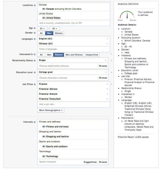 anuncios de facebook para público objetivo inmobiliario