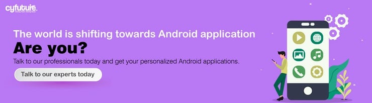 CTA de servicios de desarrollo de aplicaciones para Android