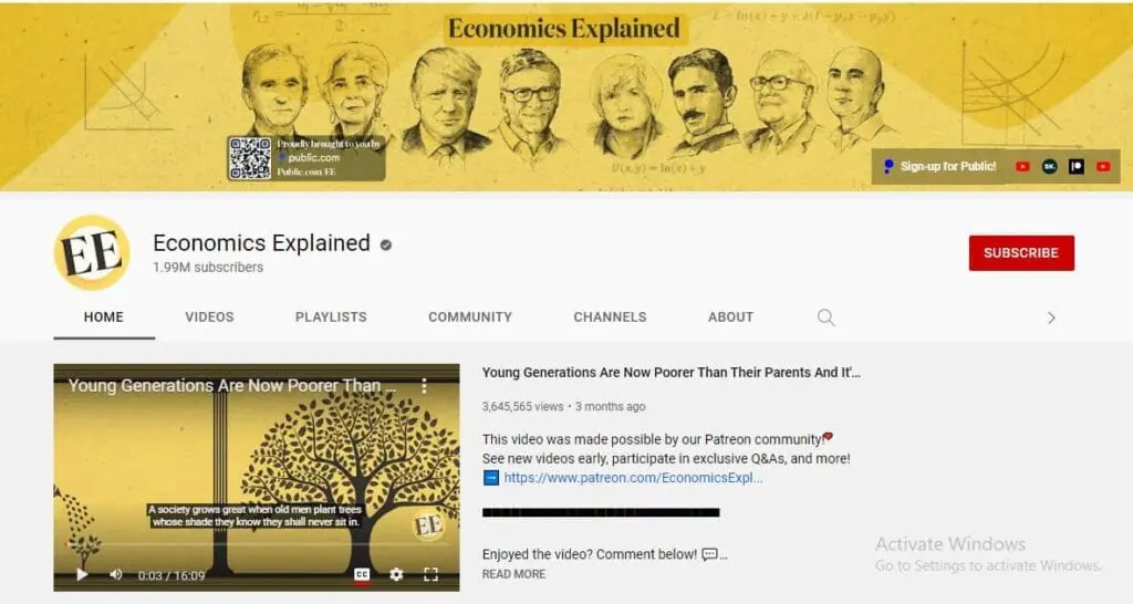 Economía explicada Canal de YouTube sin rostro