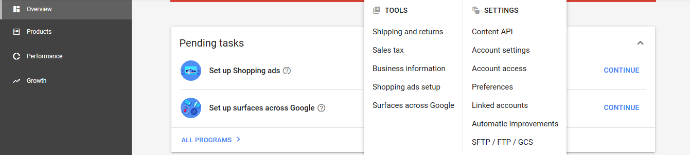 การเชื่อมต่อบัญชี Google AdWords ของคุณกับ Google Shopping