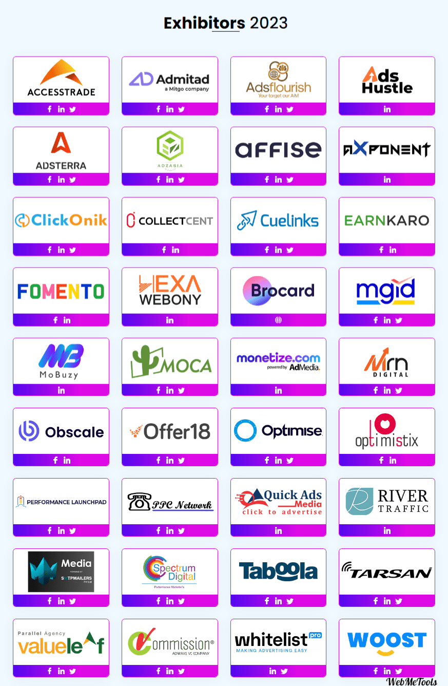 India Affiliate Summit Exhibitors