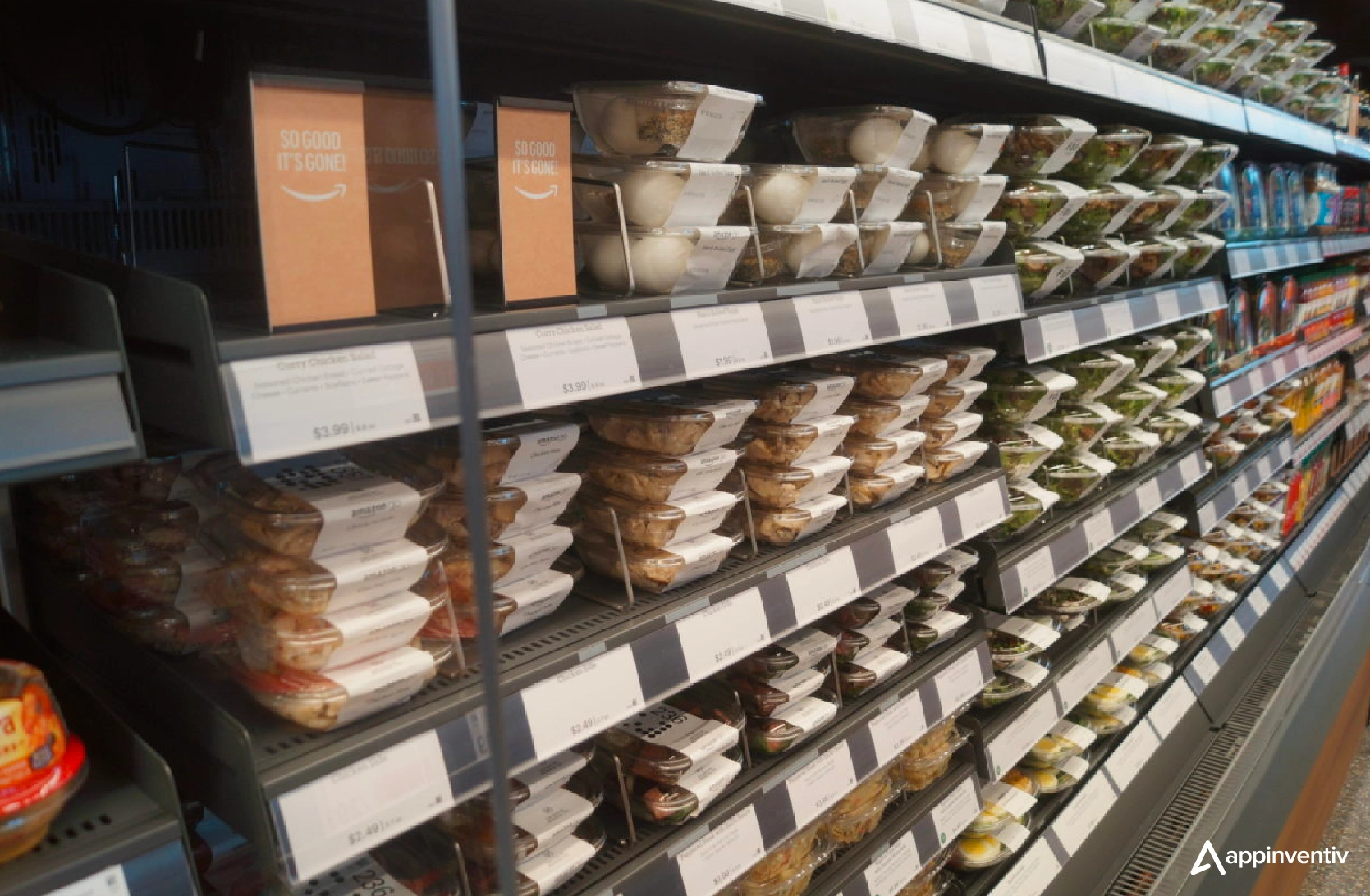 Smart shelf technologies in amazon go stores