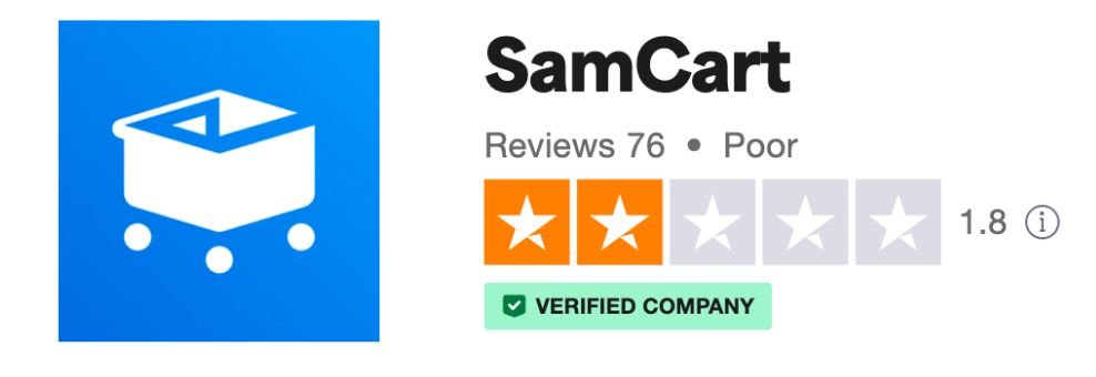 รีวิว Samcart Trustpilot