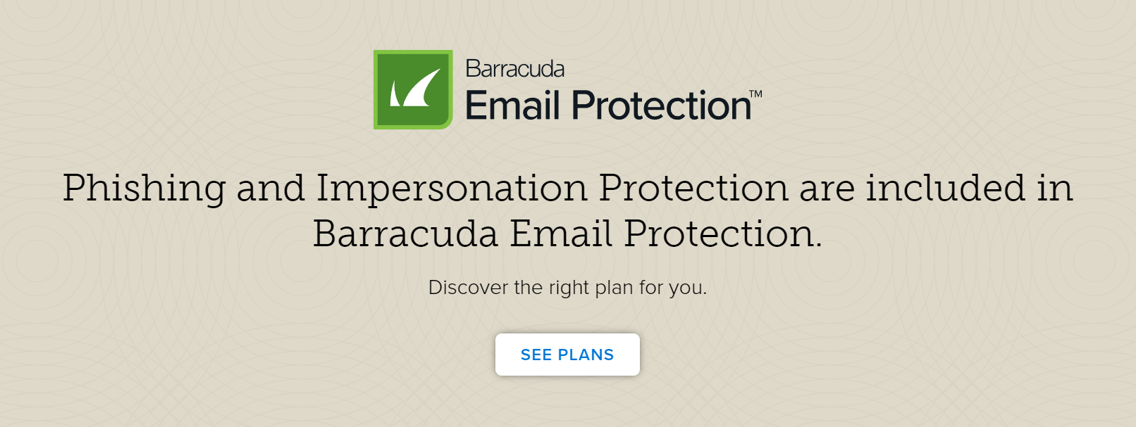 A página inicial anti-phishing do Barracuda termina com um CTA direcionando leads para verificar os preços de todos os seus planos de proteção de e-mail