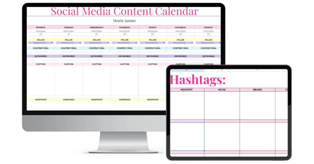 Calendario de contenido de redes sociales: plantilla de Google Sheets