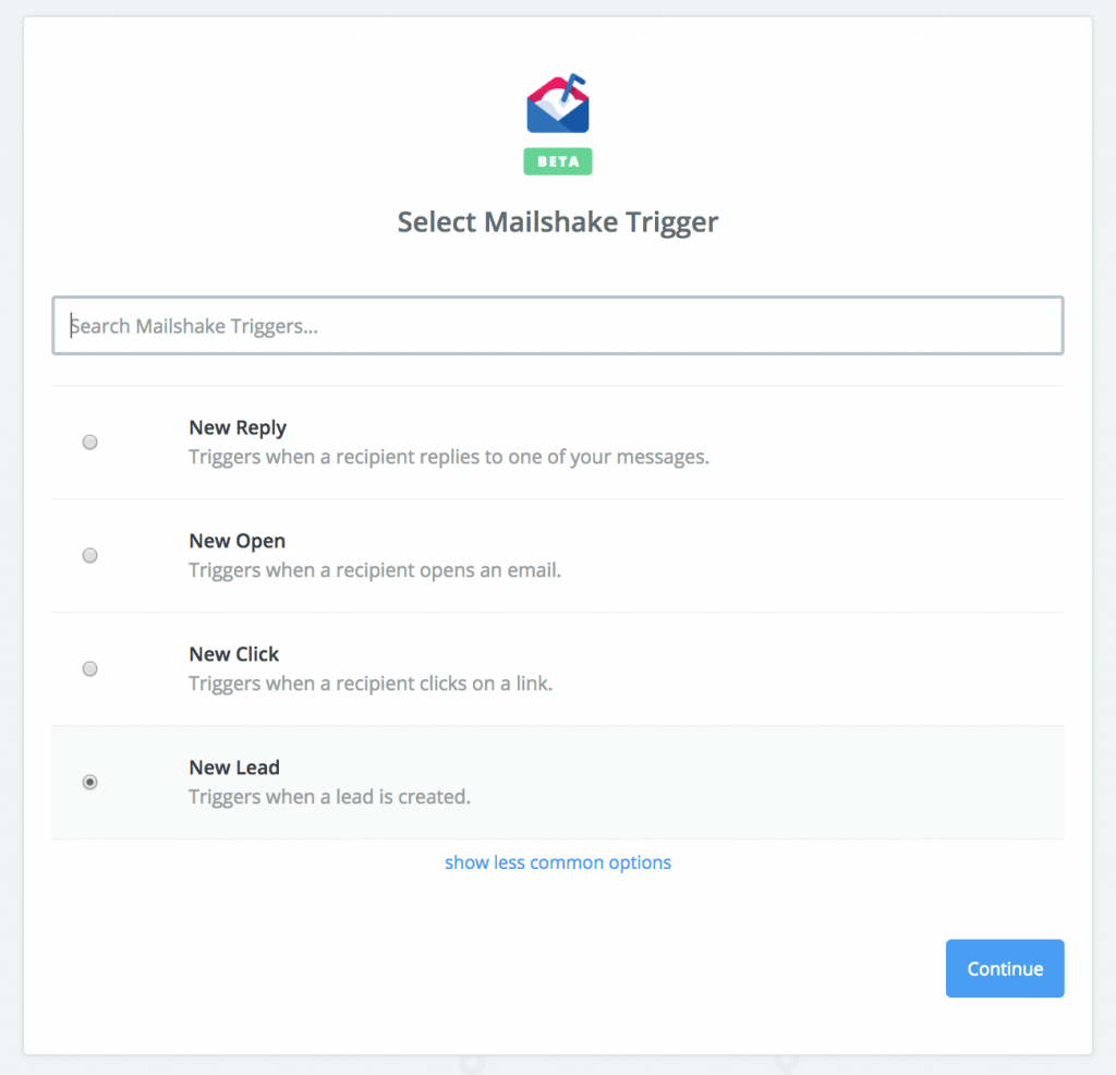 Mailshake Zapier-Integration