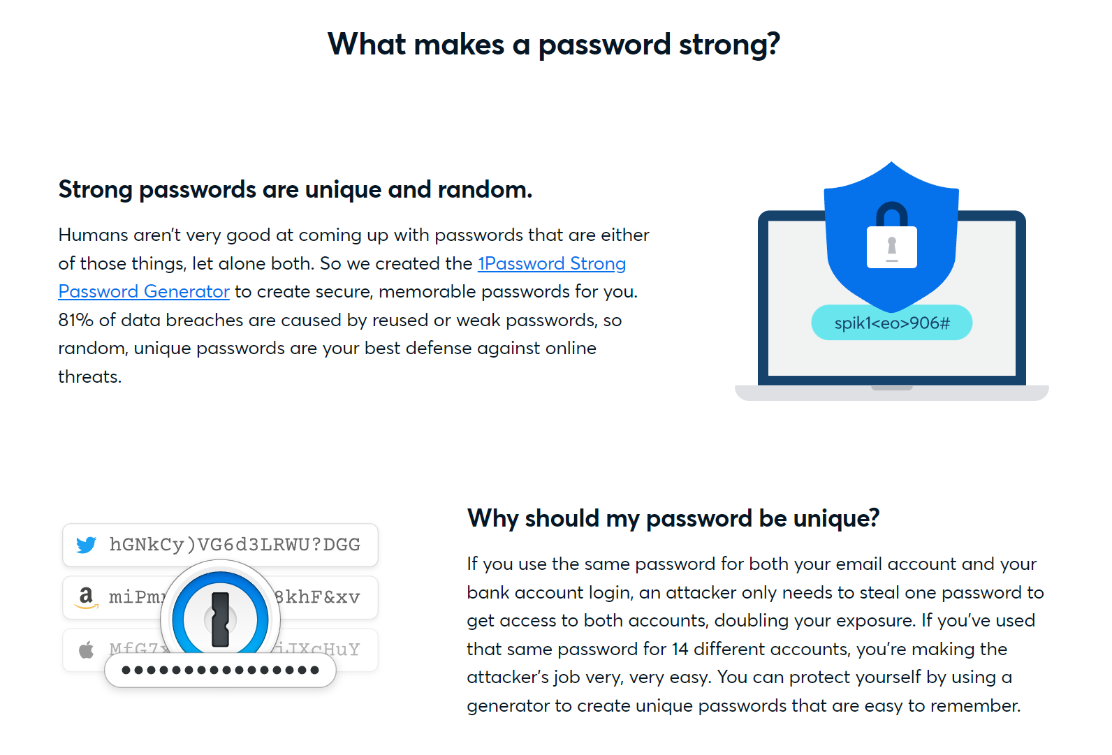 1Password無料ジェネレーターツールの内容