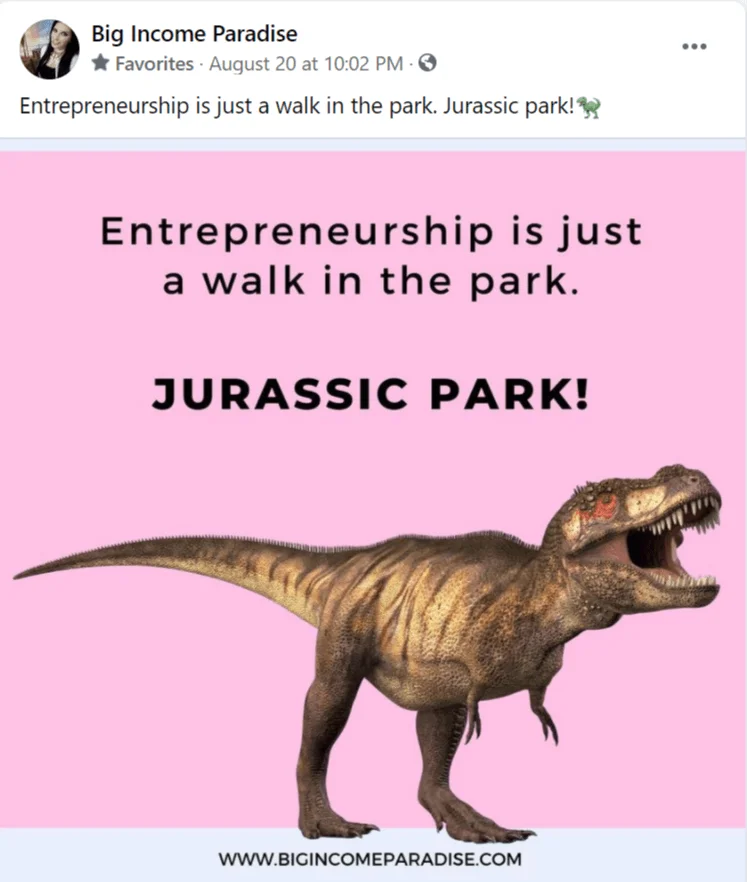 Girişimcilik parka yürüyüş gibidir...Jurassic park!