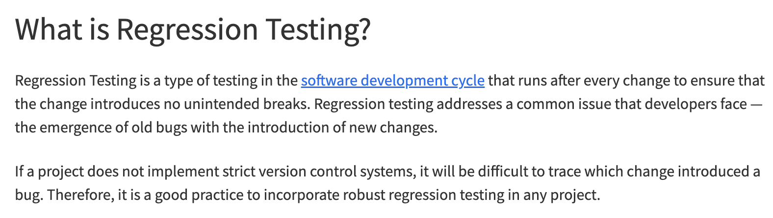 Browserstack'in regresyon testi makalesinin ekran görüntüsü