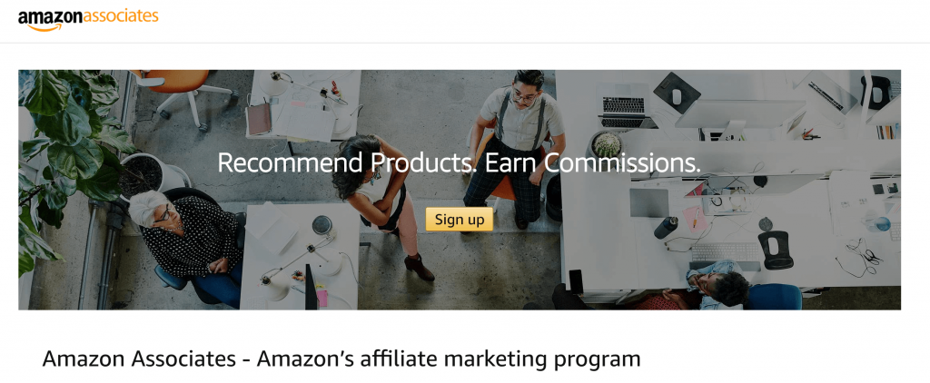 L'activité de marketing d'affiliation d'Amazon Associates.