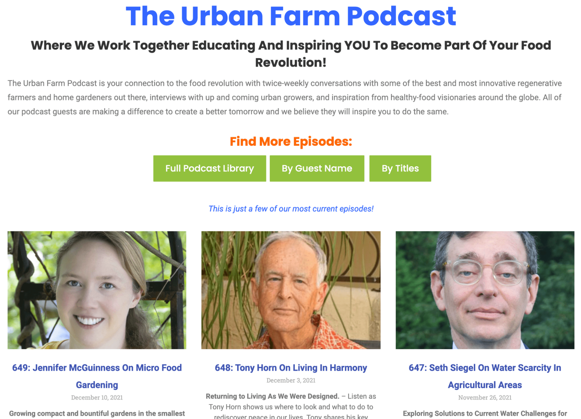 The Urban Farm Podcast