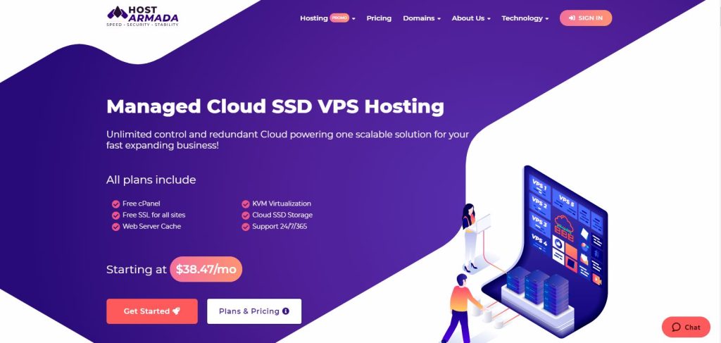 HostArmada Cloud SSD VPS 호스팅