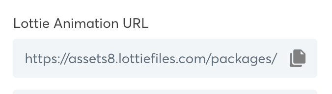 trovare l'URL di Lottie