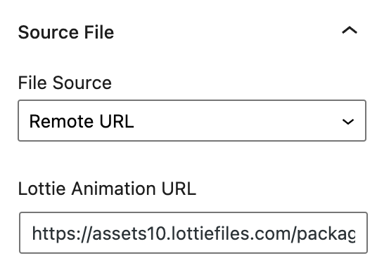 File Lottie URL remoti