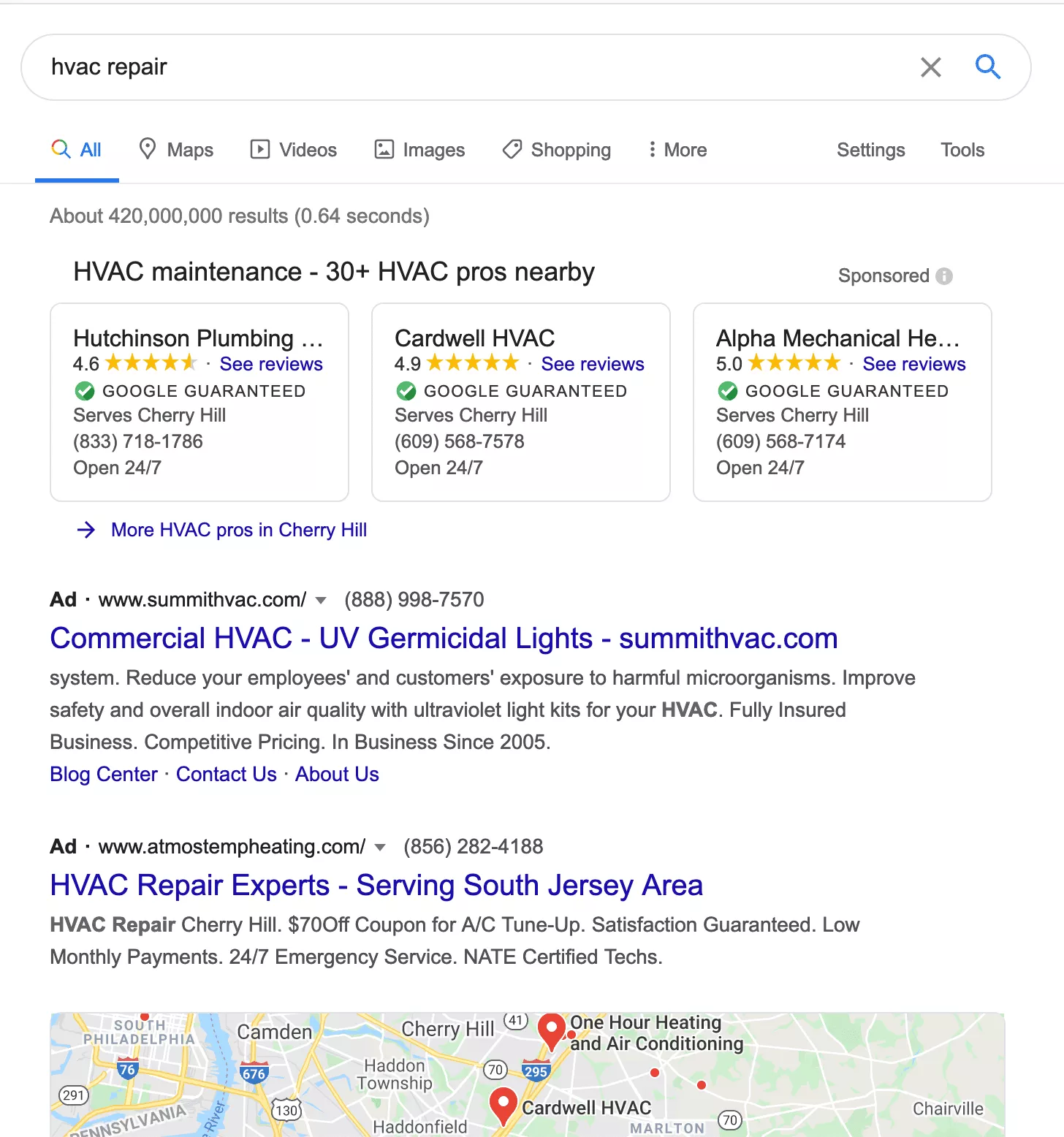 hvac local service ads google guaranteed