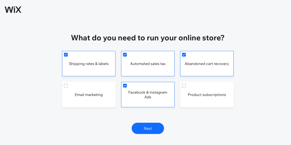 wix ecommerce store setup needs